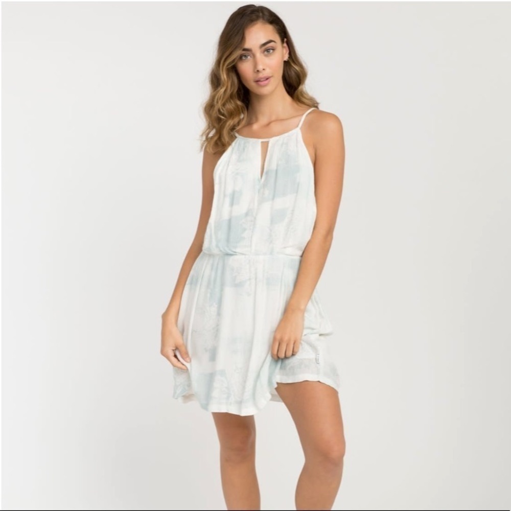 RVCA Bay Tank Dress NWT Floral Keyhole Sz Small